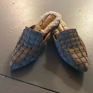 Mi.iM faux suede sherpa mules